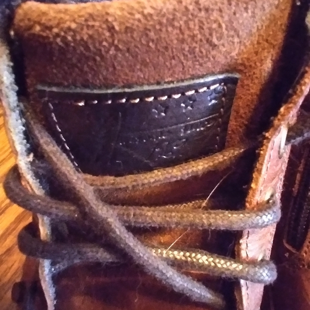 Bull Boxer Men's Brown Leather Ankle Boots Lace Up Side Zip Size 11 Workwear - Picture 7 of 8